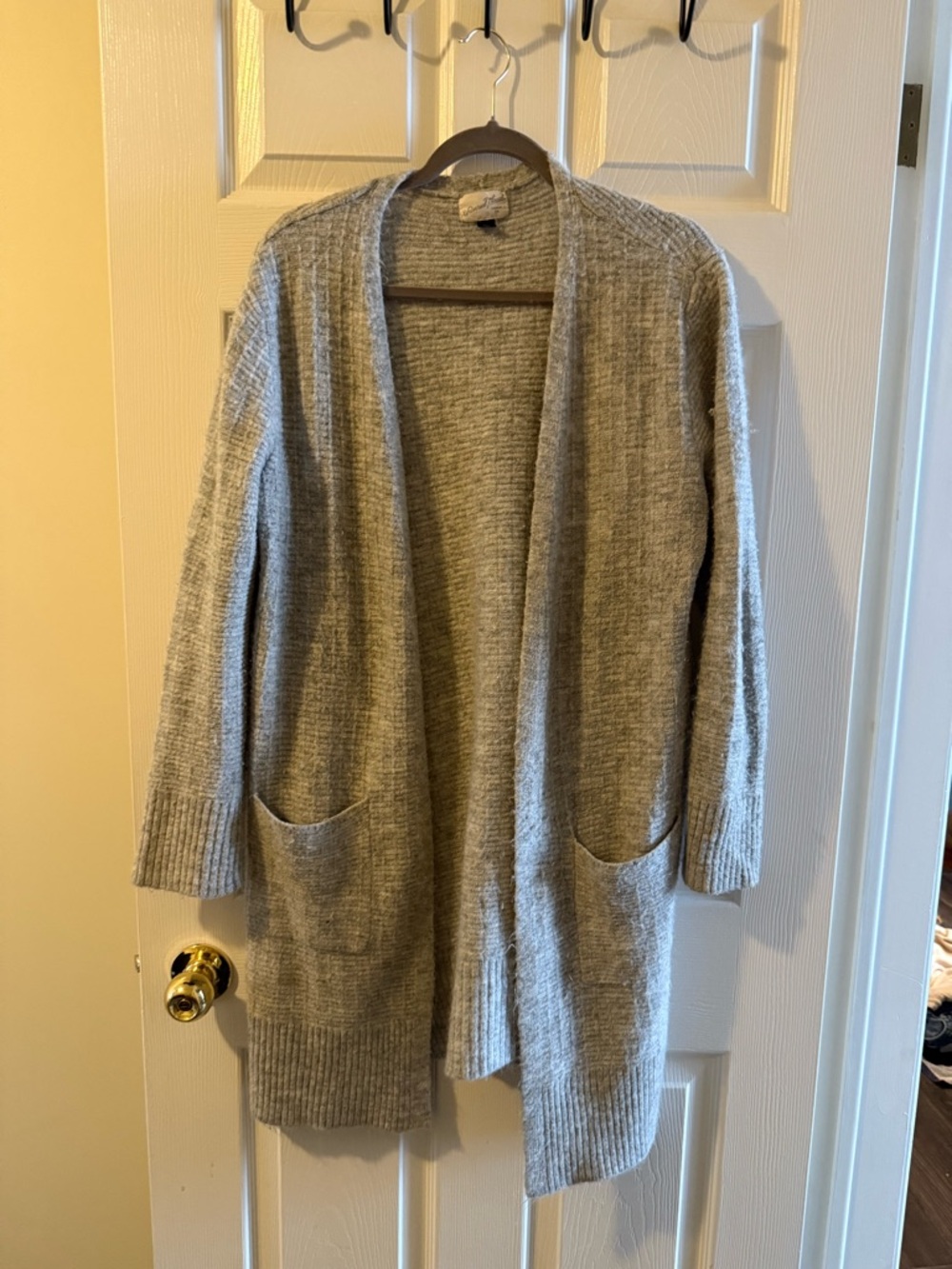 Universal Thread Light Gray Open-Front Pocket Cardigan